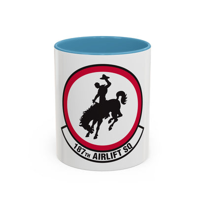 187 Airlift Squadron (U.S. Air Force) Accent Coffee Mug