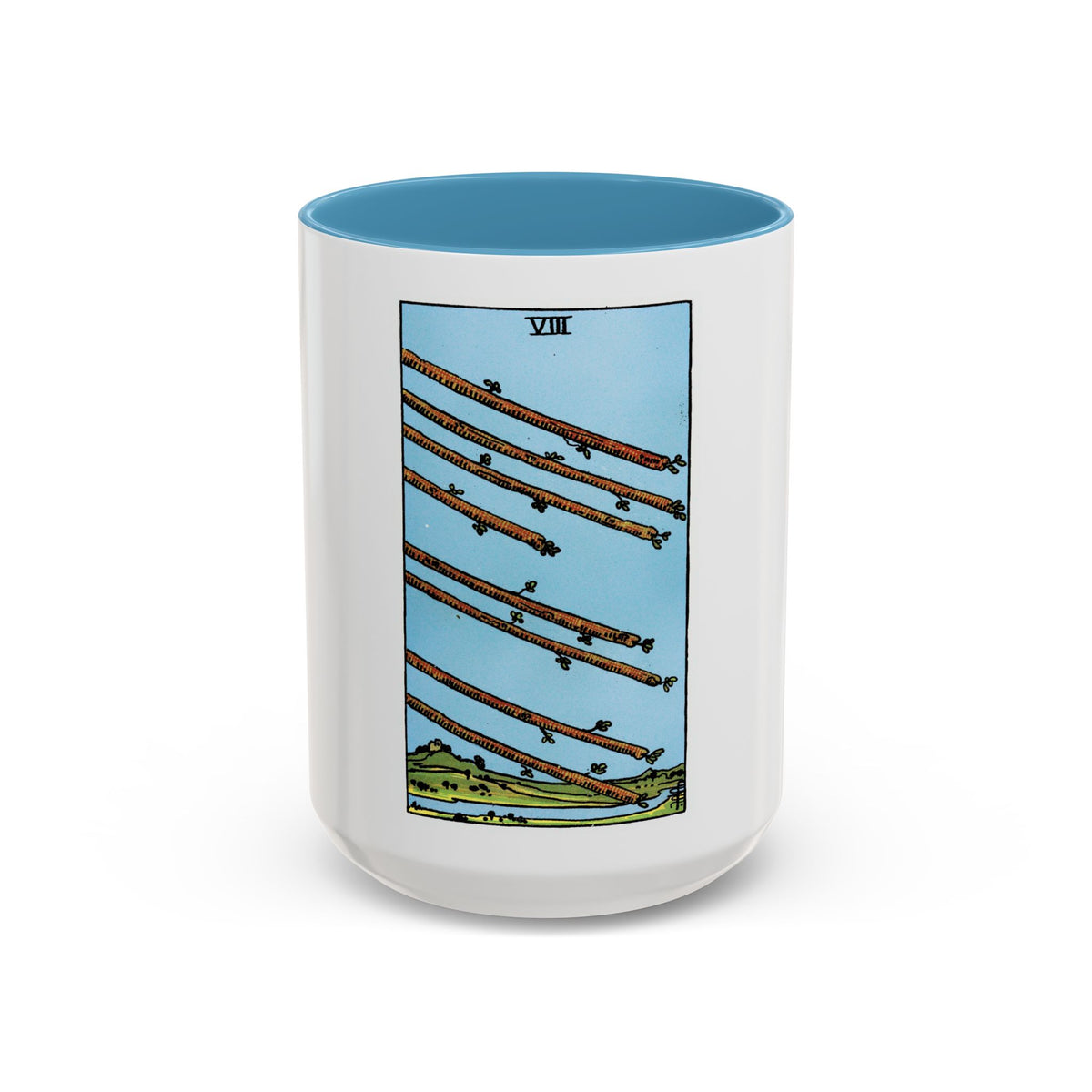 The 8 of Wands (Tarot Card) Accent Coffee Mug