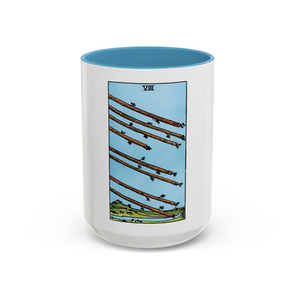 The 8 of Wands (Tarot Card) Accent Coffee Mug