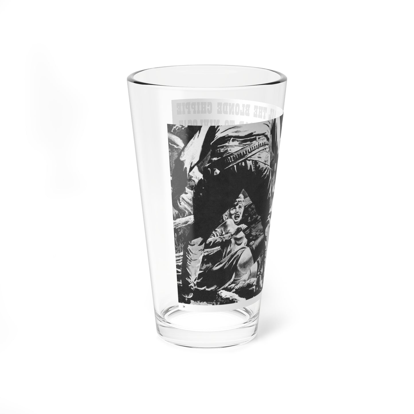 Nail The Blonde Chippie On The Road To Nivloc, Men In Adventure, September 1969 (Magazine Illustration) Pint Glass 16oz