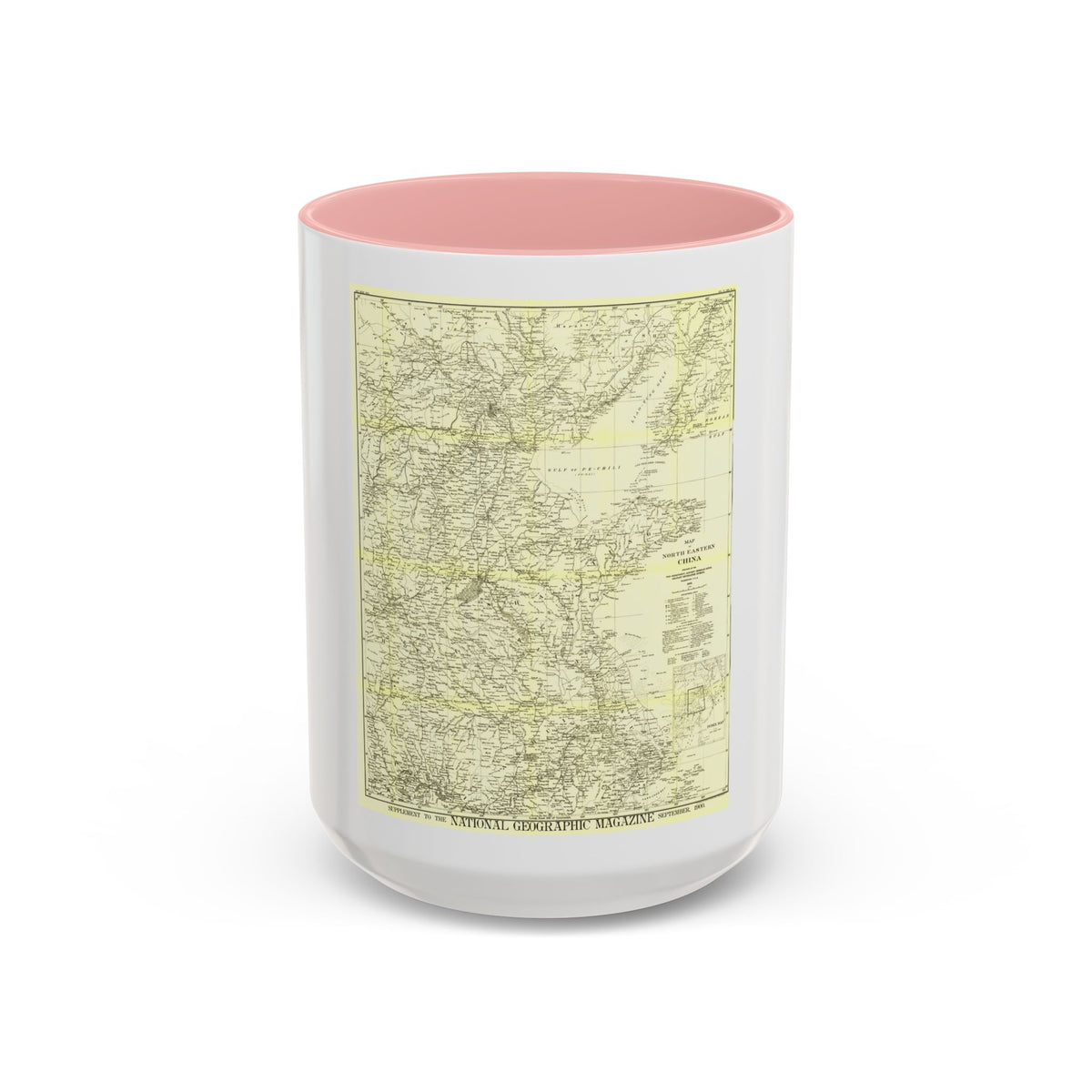China, North Eastern (1900) (Map) Accent Coffee Mug
