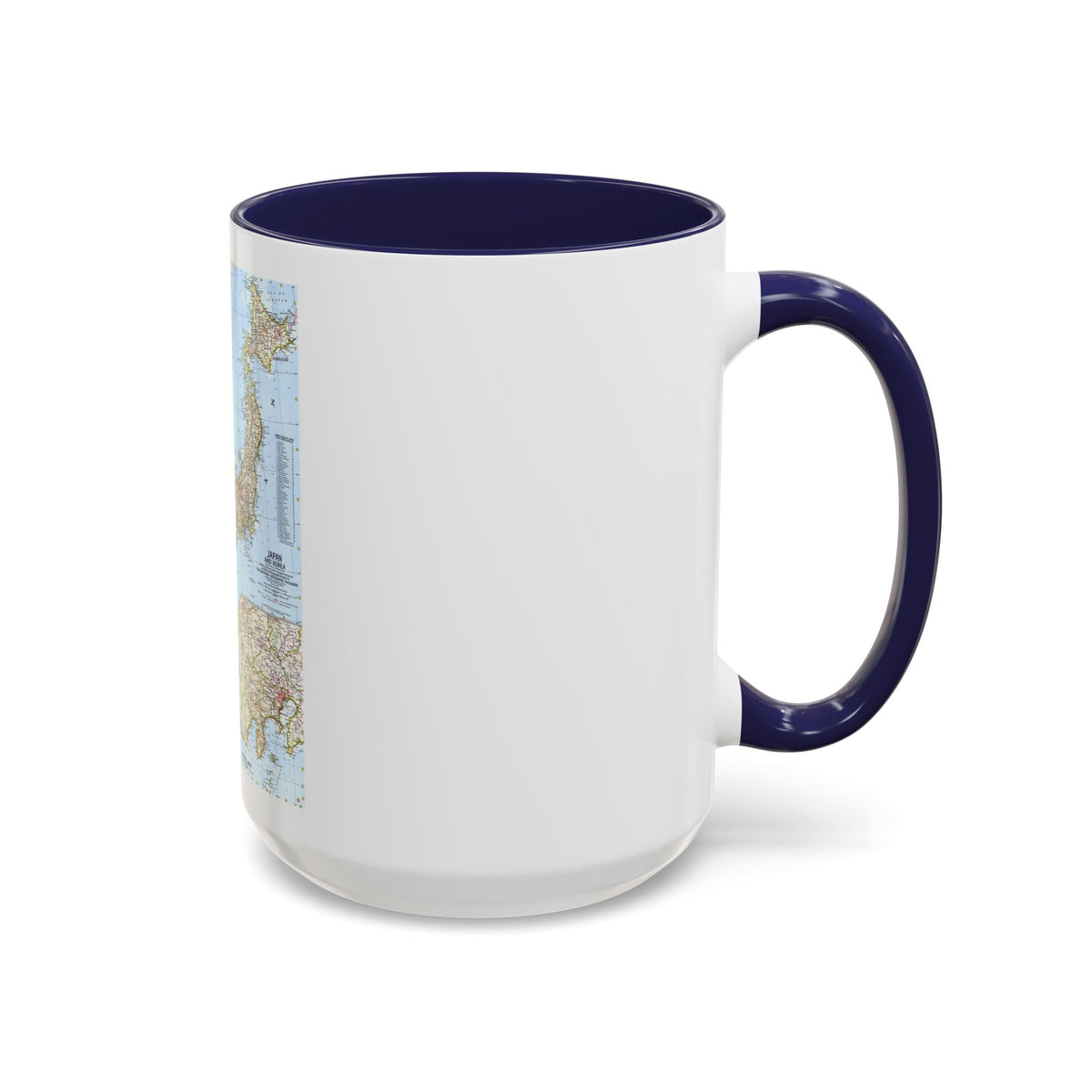 Japan and Korea (1960) (Map) Accent Coffee Mug