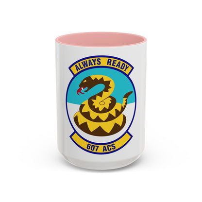 607th Air Control Squadron (U.S. Air Force) Accent Coffee Mug