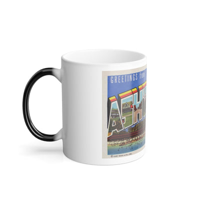 Greetings from Ashtabula Ohio (Greeting Postcards) Color Changing Mug 11oz