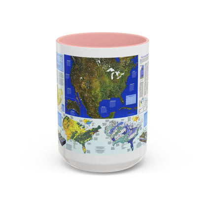 North America - Water- Precious Resource (1993) (Map) Accent Coffee Mug
