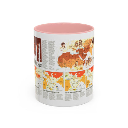 Middle East - Two Centuries of Conflict (1980) (Map) Accent Coffee Mug