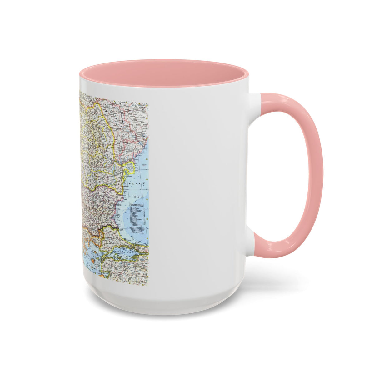 Europe - The Balkans (1962) (Map) Accent Coffee Mug