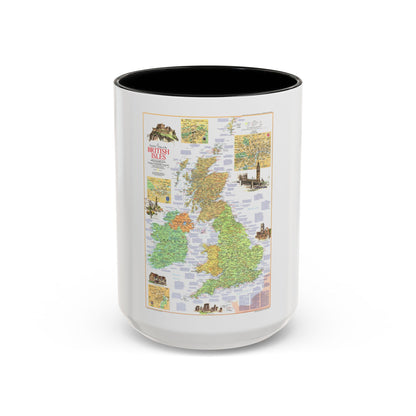 British Isles - A Traveller's Map 1 (1974) (Map) Accent Coffee Mug