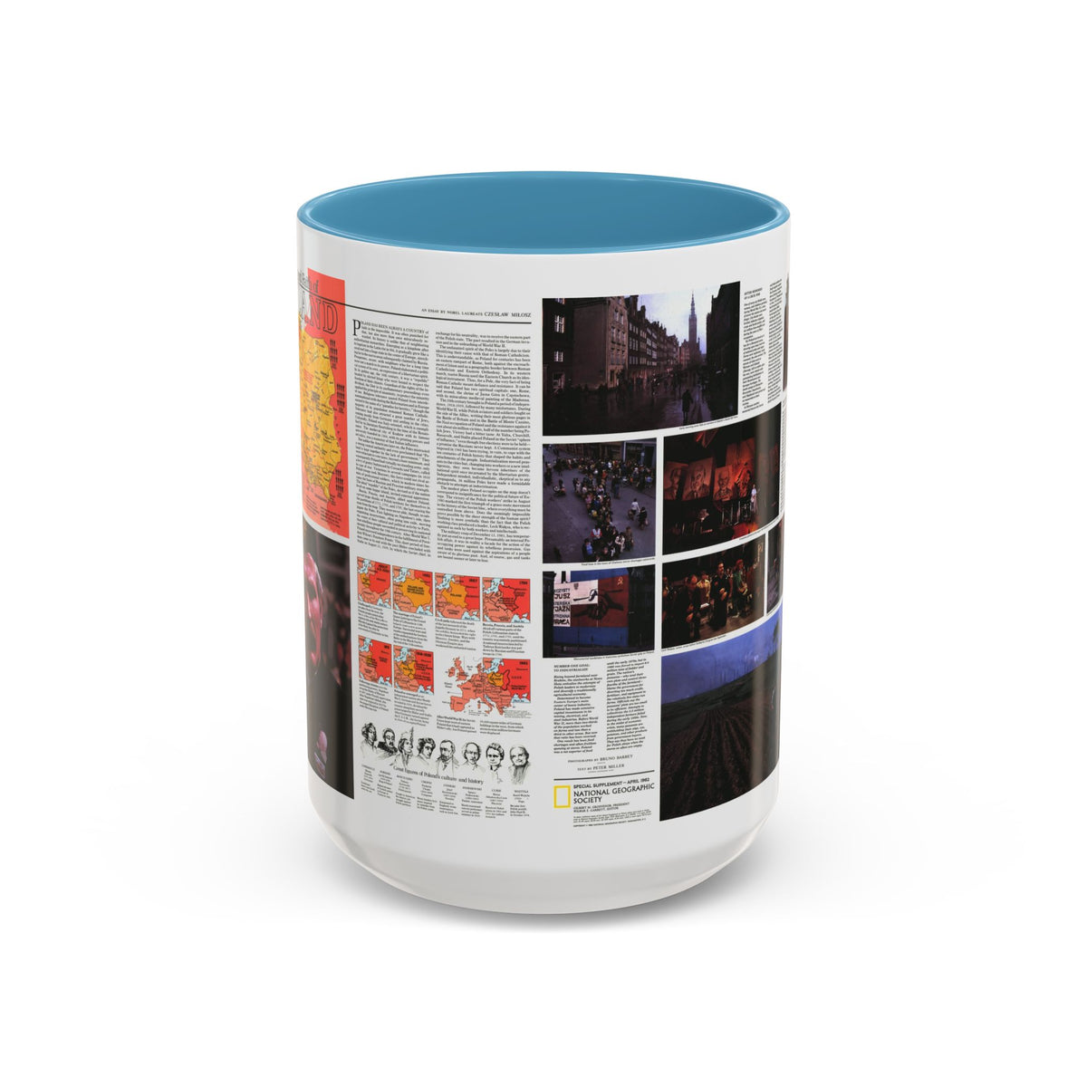 Poland - The Face and Faith 1 (1982) (Map) Accent Coffee Mug