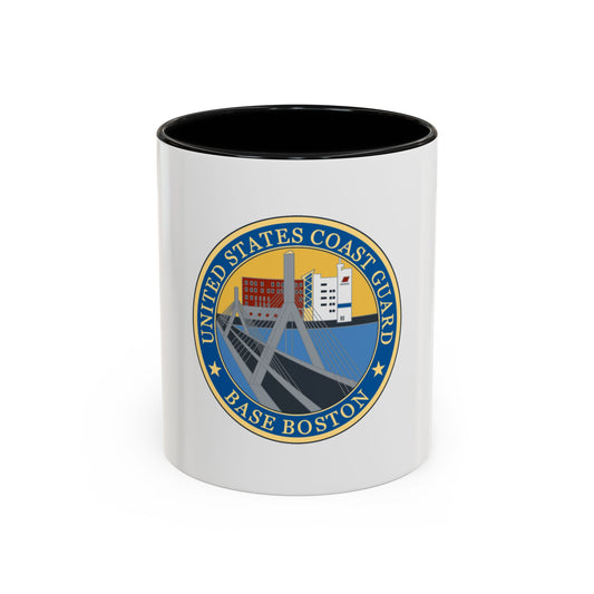USCG Base Boston (U.S. Coast Guard) Accent Coffee Mug