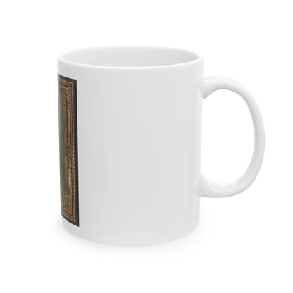 Major Charles Jones Green Of Co. A, 47th Virginia Infantry Regiment, In Uniform With Carved Cane (U.S. Civil War) White Coffee Mug