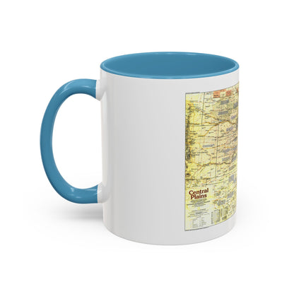 USA - Central Plains 1 (1985) (Map) Accent Coffee Mug