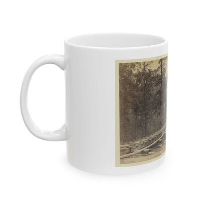 Railroad Bridge With Timber Trestles (U.S. Civil War) White Coffee Mug