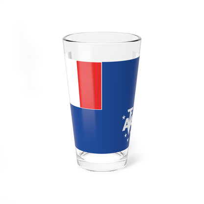Flag of the French Southern and Antarctic Lands (France) Pint Glass 16oz