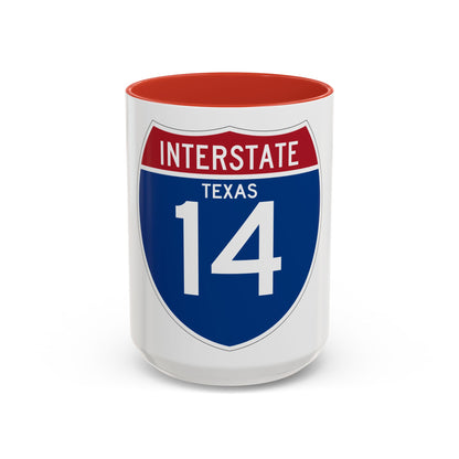 Interstate 14 (U.S. Highways) Accent Coffee Mug