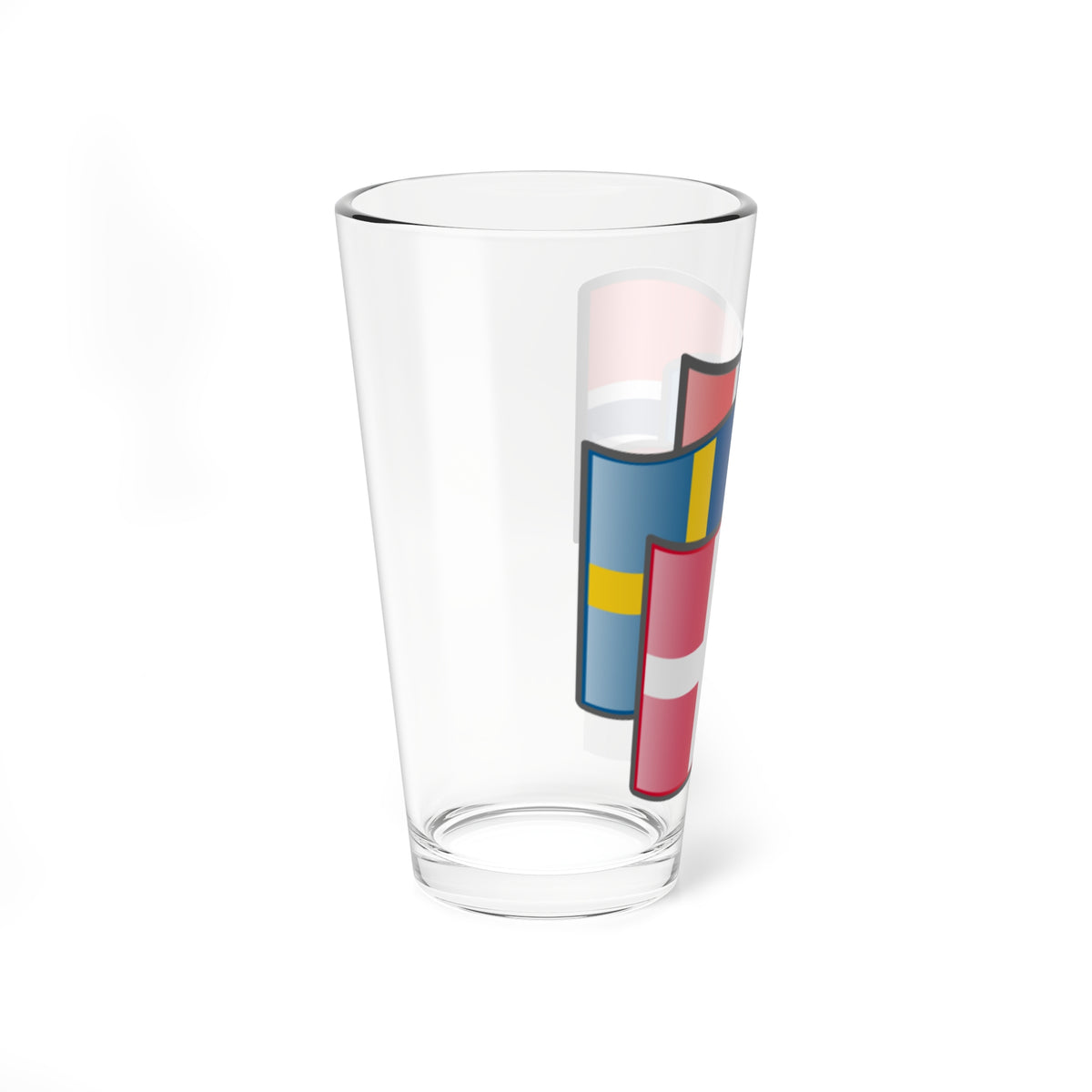 Scandinavia flags Denmark (Sweden) Pint Glass 16oz