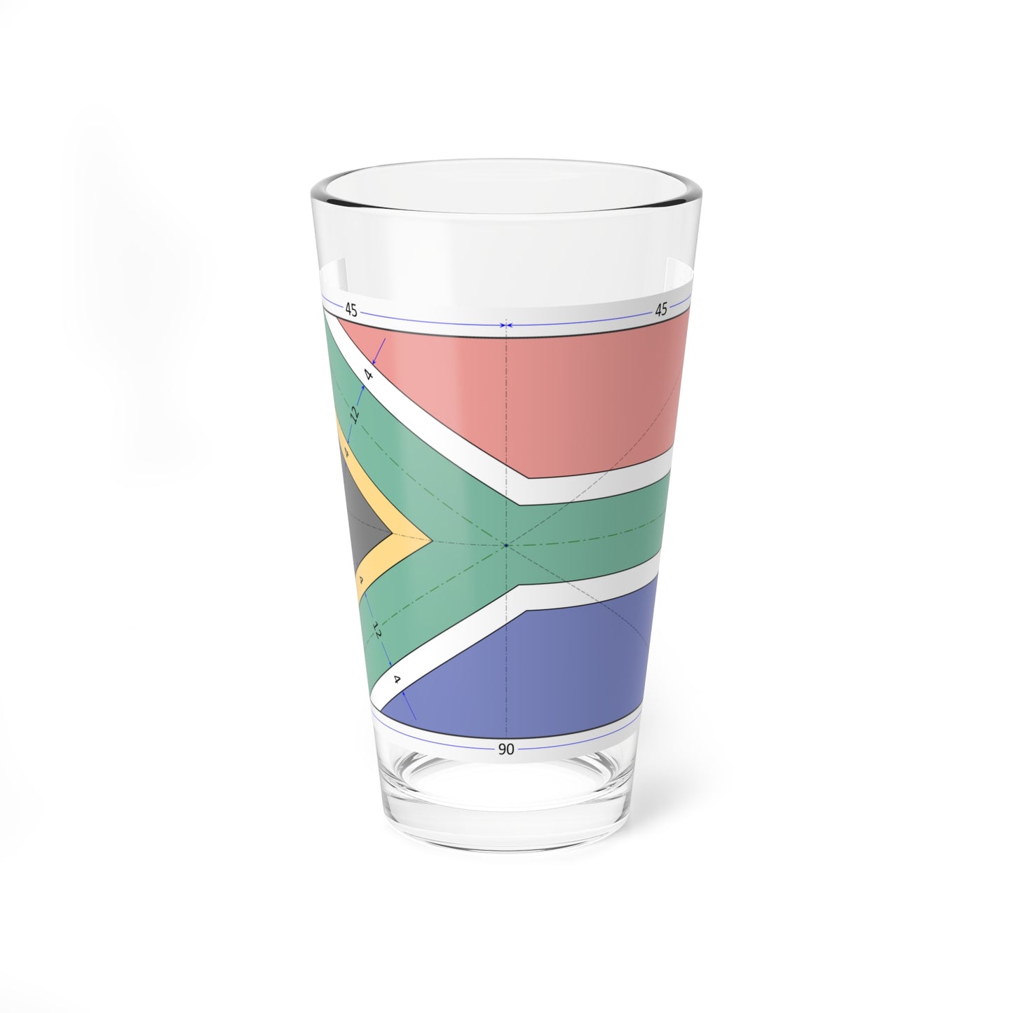 Flag of South Africa construction sheet (South Africa) Pint Glass 16oz