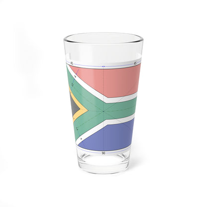 Flag of South Africa construction sheet (South Africa) Pint Glass 16oz