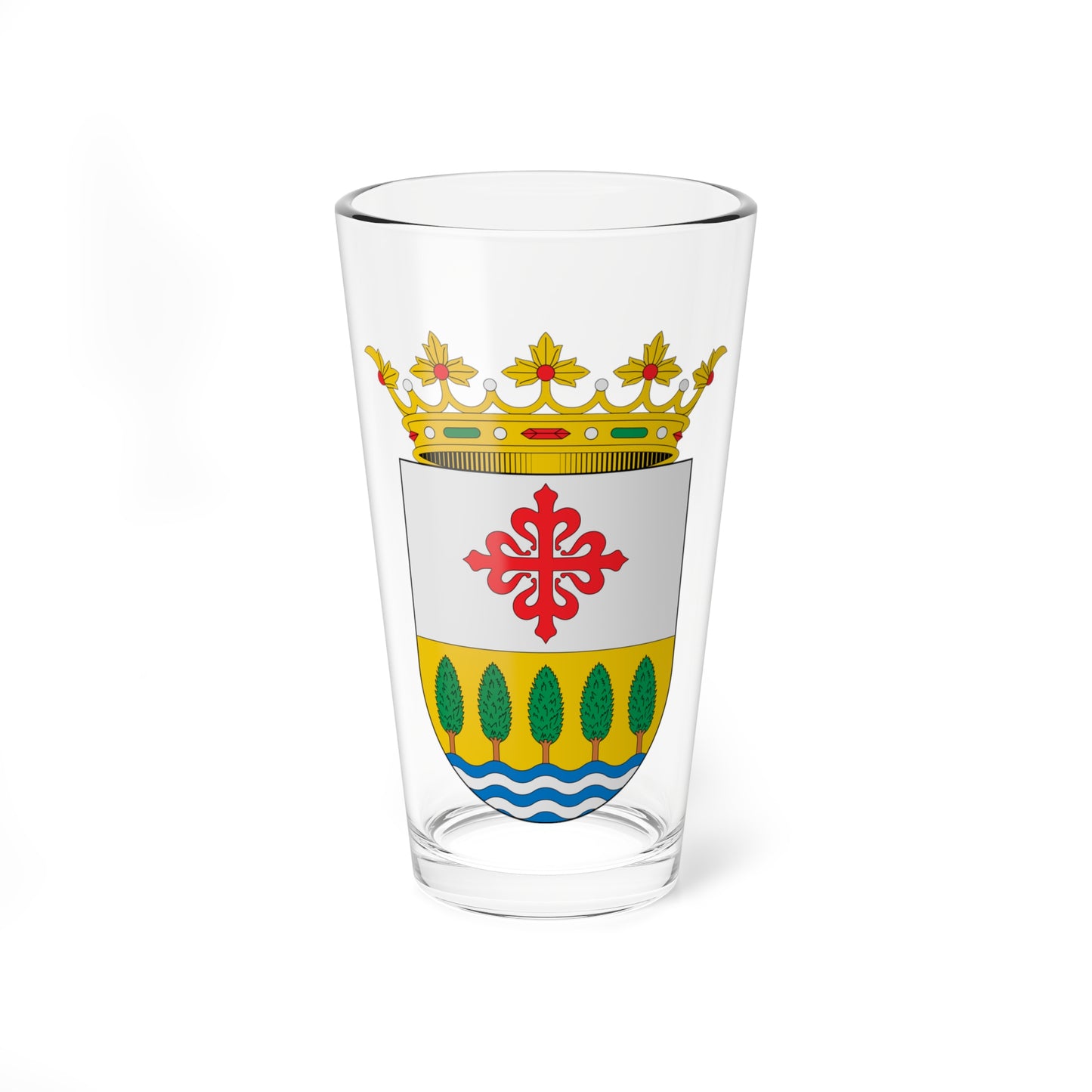 Escudo de Alamillo Ciudad Real (Spain) (Coat of Arms) Pint Glass 16oz