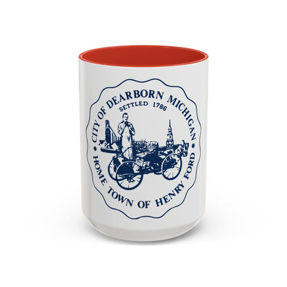 Seal of Dearborn Michigan - Accent Coffee Mug