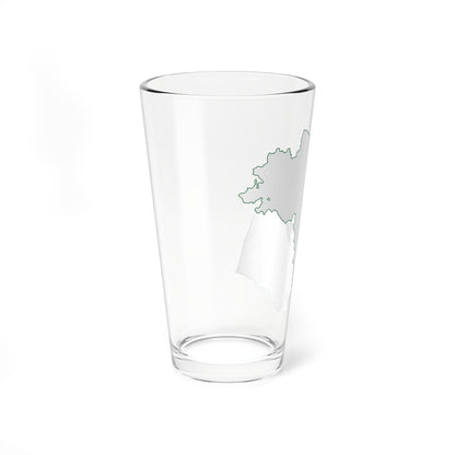 Flag map of Marche (Italy) Pint Glass 16oz