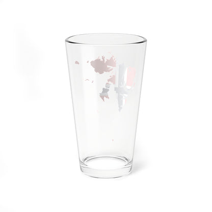 Flag-map of Svalbard (Norway) Pint Glass 16oz