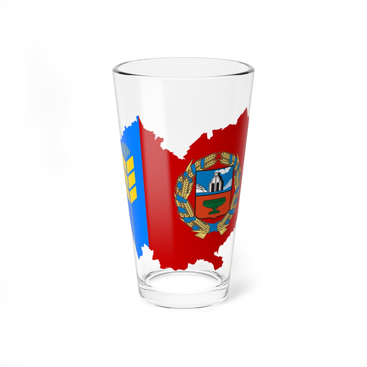 Flag map of Altai Krai (Russia) Pint Glass 16oz
