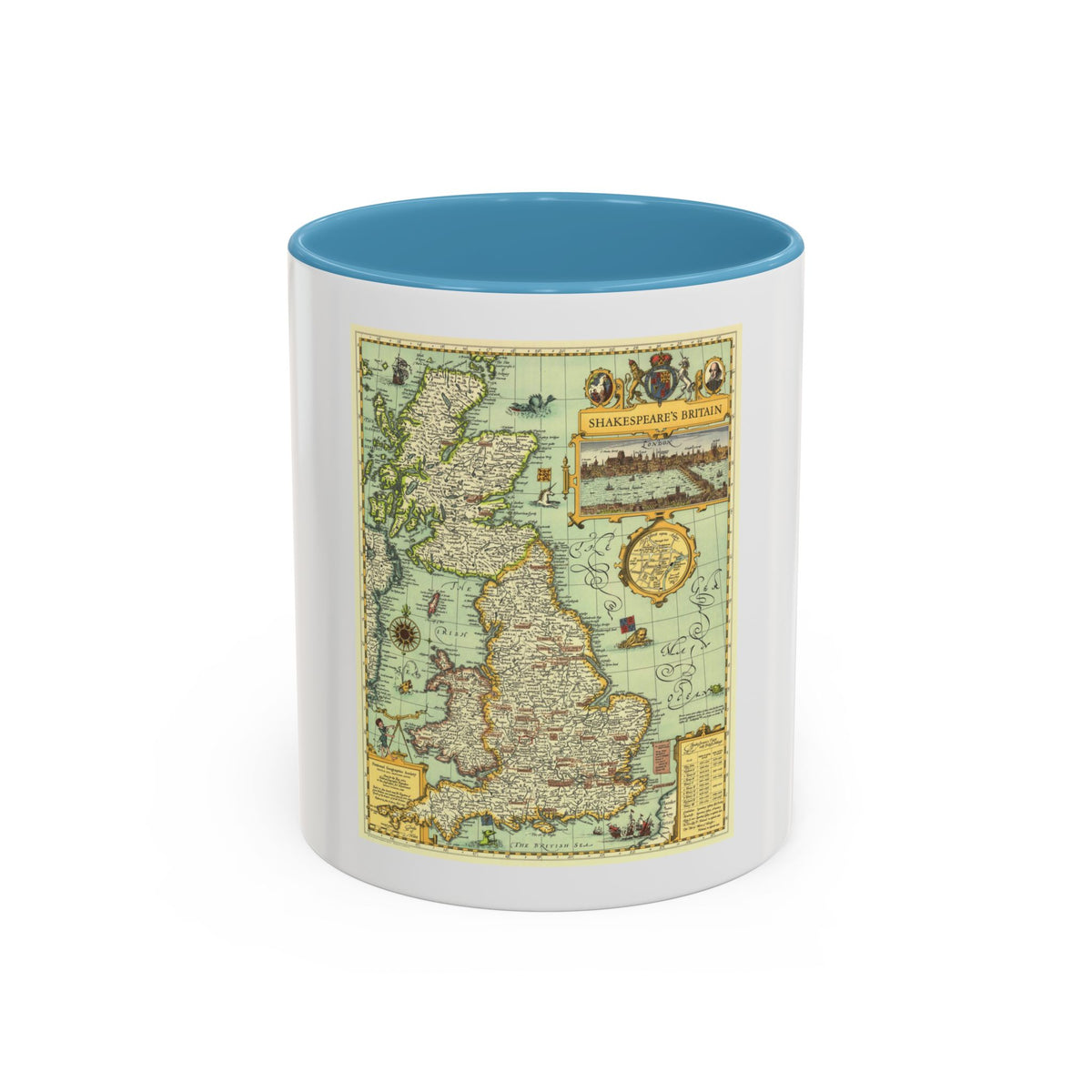 Great Britain - Shakespeare's (1964) (Map) Accent Coffee Mug