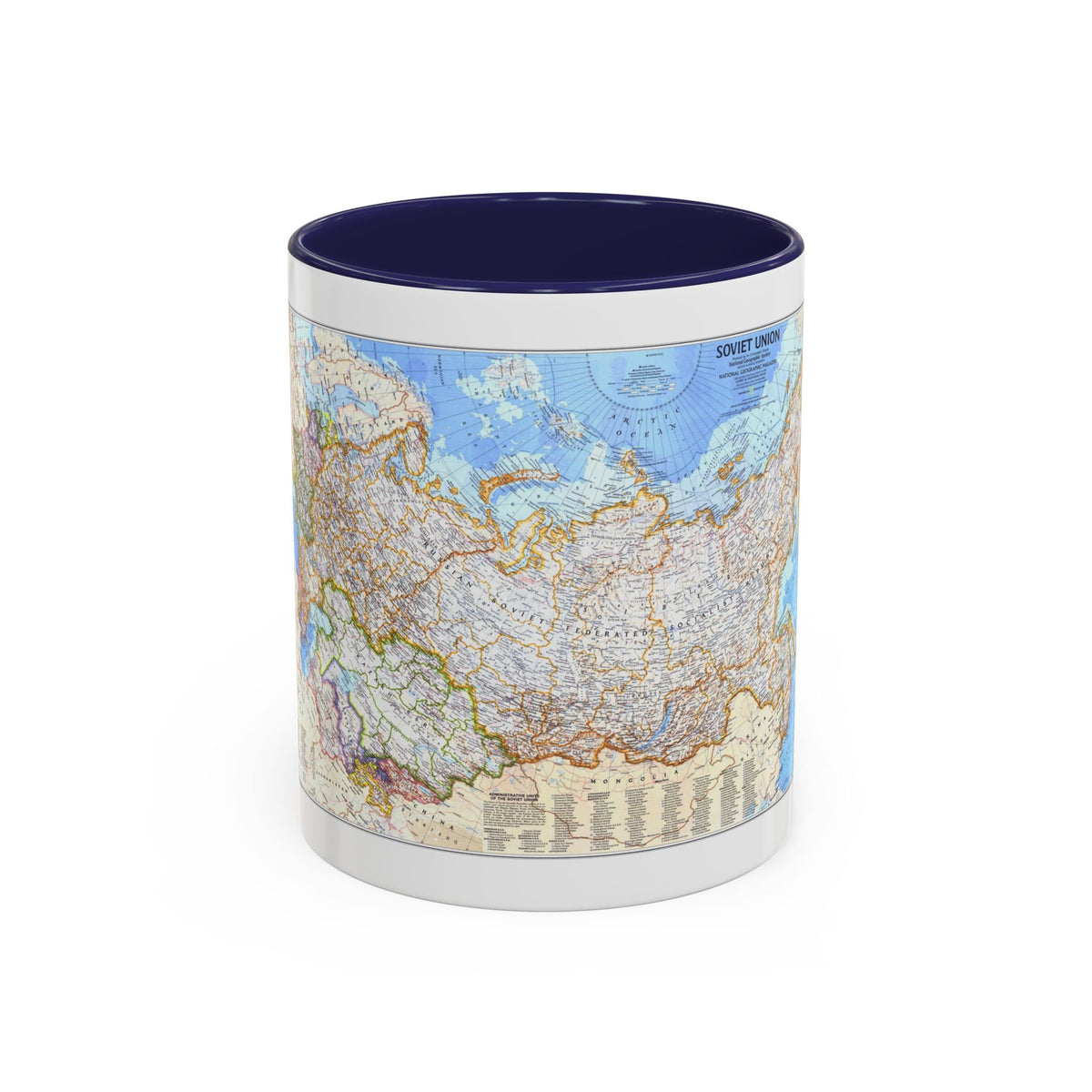Russia - Soviet Union (1976) (Map) Accent Coffee Mug