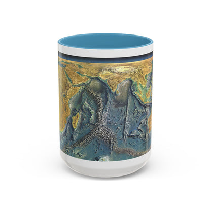 Indian Ocean Floor (1967) (Map) Accent Coffee Mug