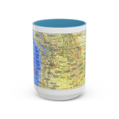 USA - Pacific Northwest 1 (1986) (Map) Accent Coffee Mug