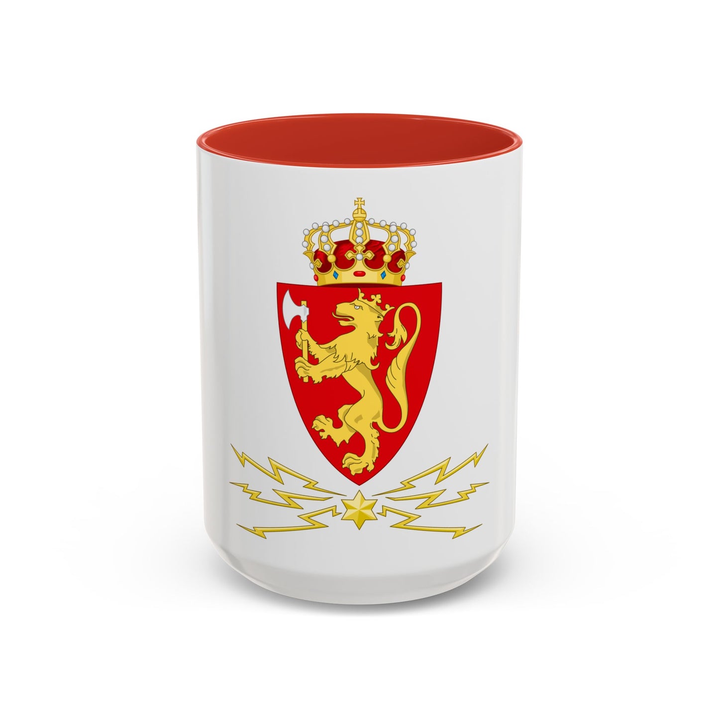 Coat of arms of the Norwegian Telegraph Administration - Accent Coffee Mug
