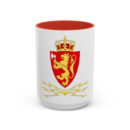Coat of arms of the Norwegian Telegraph Administration - Accent Coffee Mug