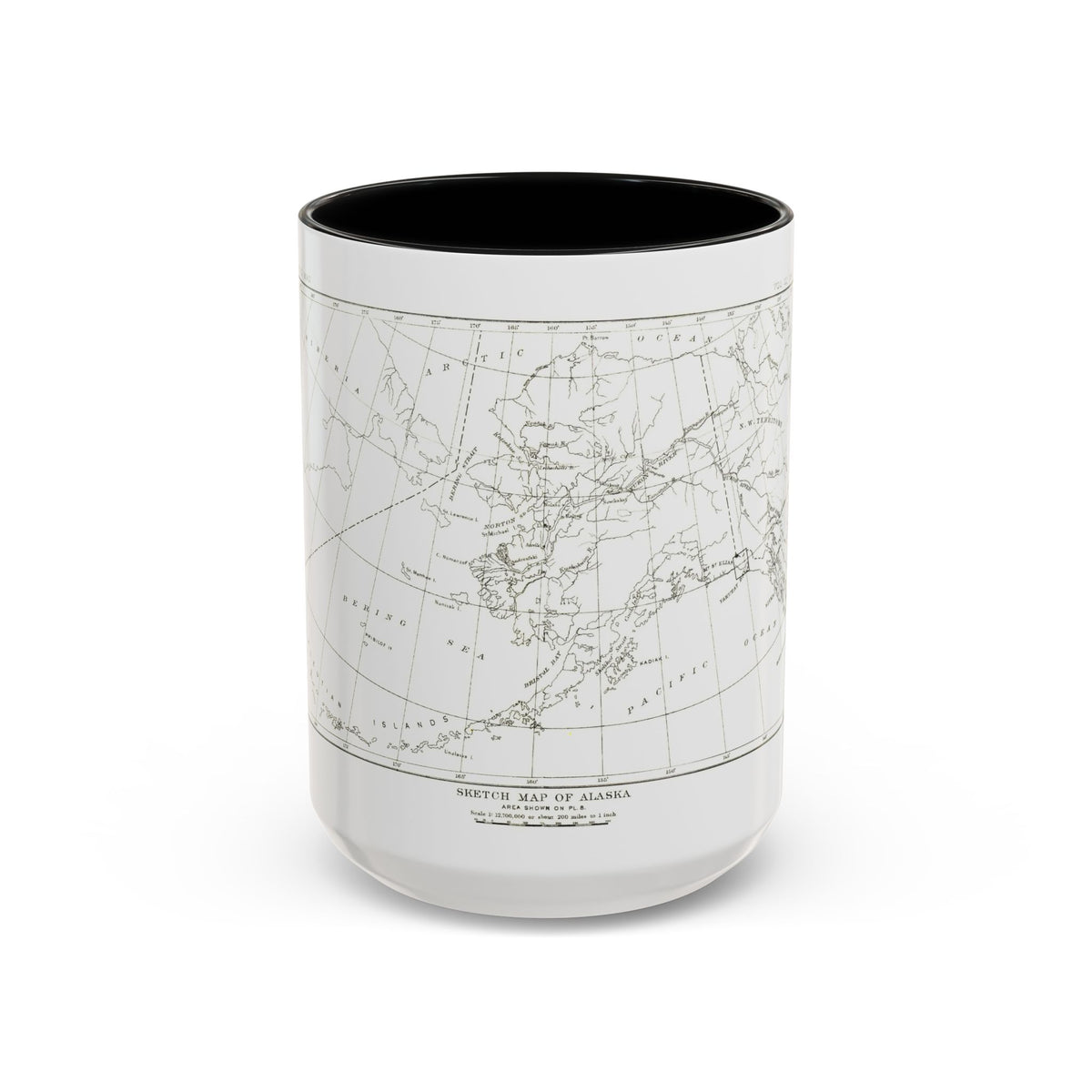 Alaska - Sketch Map (1891) (Map) Accent Coffee Mug