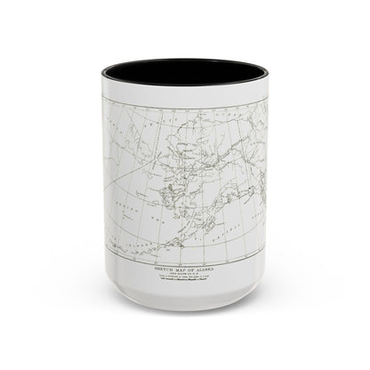 Alaska - Sketch Map (1891) (Map) Accent Coffee Mug