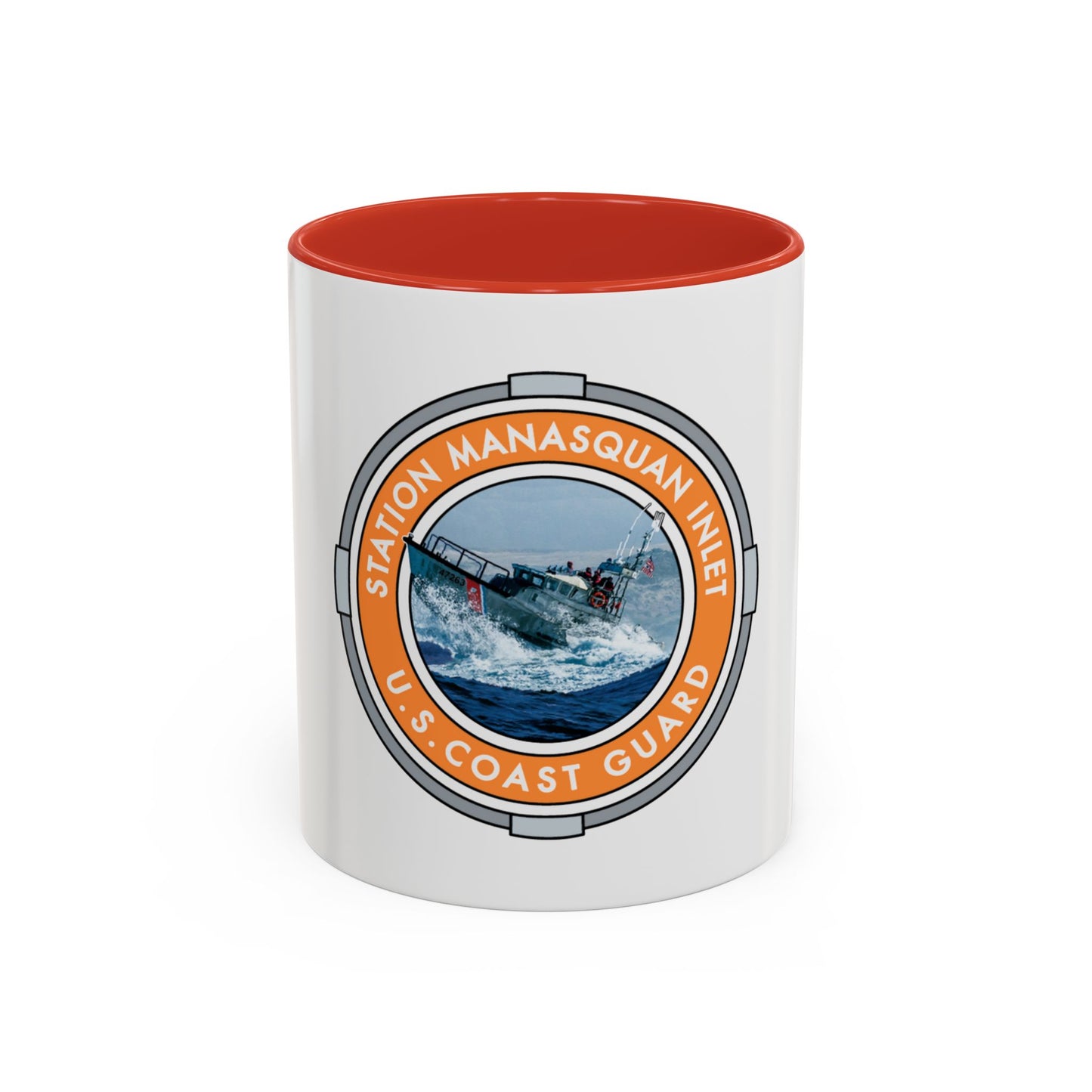 USCG Station Manasquan Inlet (U.S. Coast Guard) Accent Coffee Mug