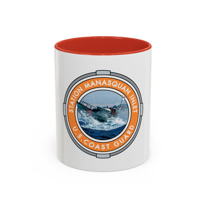 USCG Station Manasquan Inlet (U.S. Coast Guard) Accent Coffee Mug