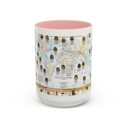 World Map - Explorers (1998) (Map) Accent Coffee Mug