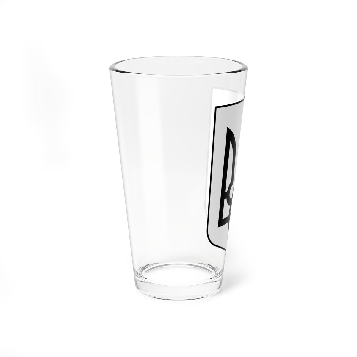 Lesser Coat of Arms of Ukraine bw (Ukraine) (Coat of Arms) Pint Glass 16oz