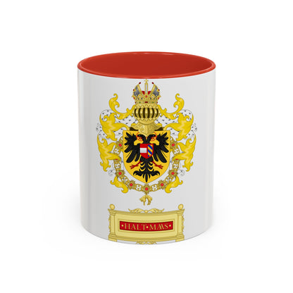 Ornamented Coat of Arms of Maximilian I, Holy Roman Emperor - Accent Coffee Mug