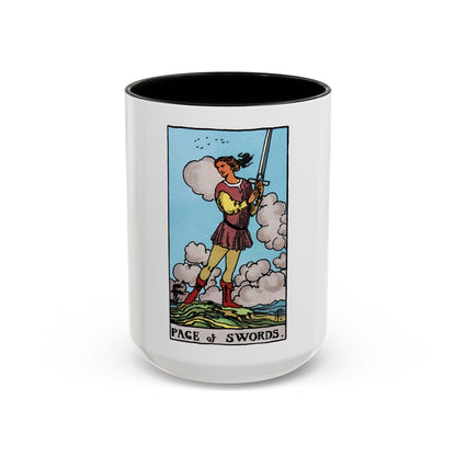 The Page of Swords (Tarot Card) Accent Coffee Mug