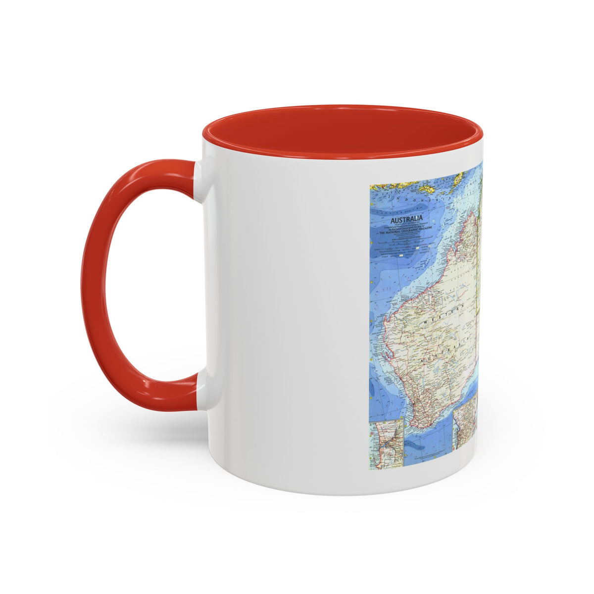 Australia (1963) (Map) Accent Coffee Mug