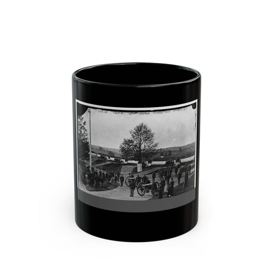 District Of Columbia. Officers And Men Of Company F, 3d Massachusetts Heavy Artillery, In Fort Stevens (U.S. Civil War) Black Coffee Mug