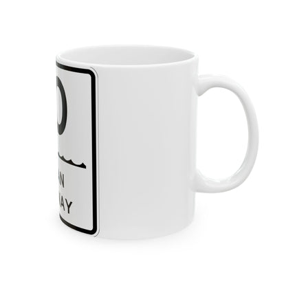 Ocean Pkwy Shield (New York) (Road Sign) White Coffee Mug