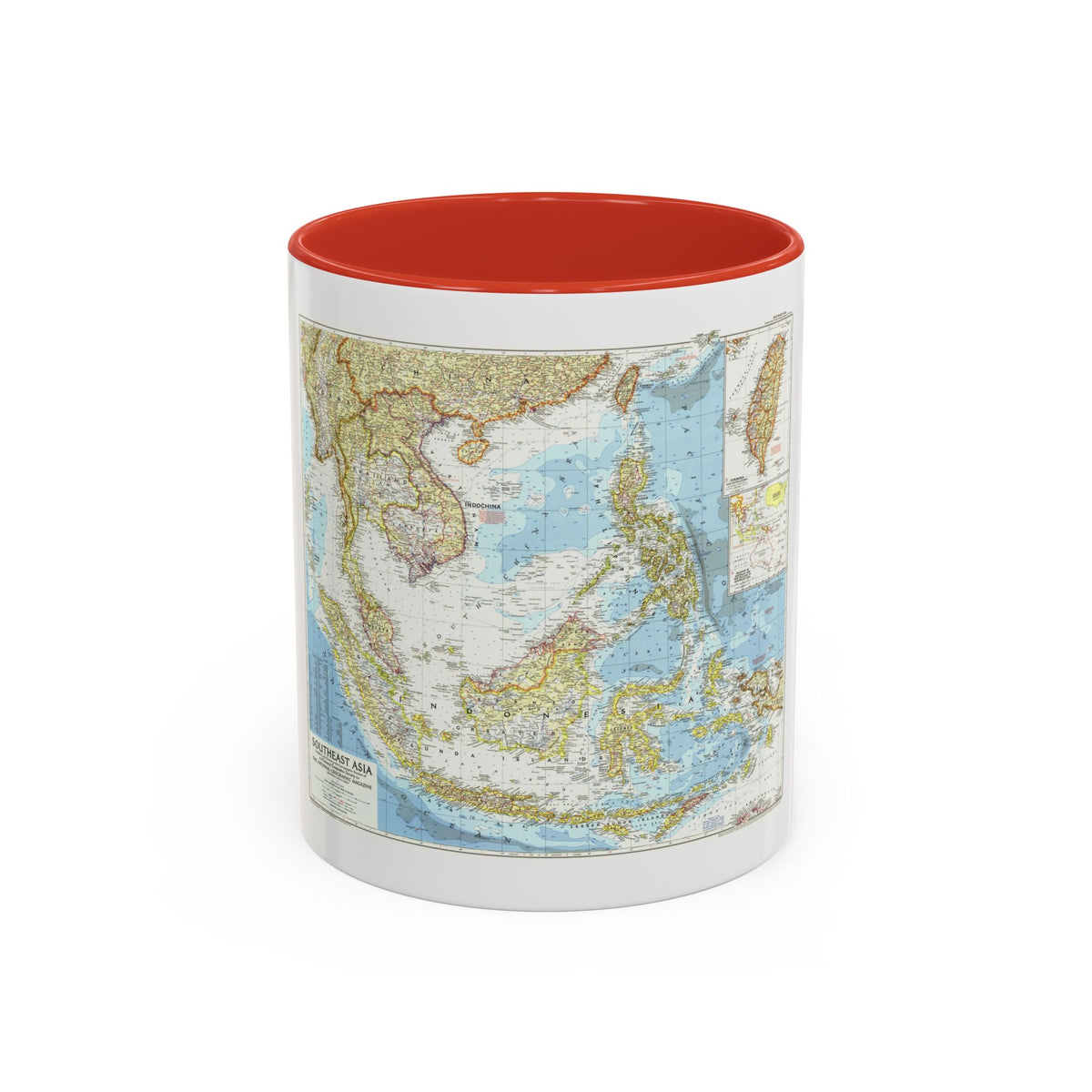 Asia - Southeast (1955) (Map) Accent Coffee Mug