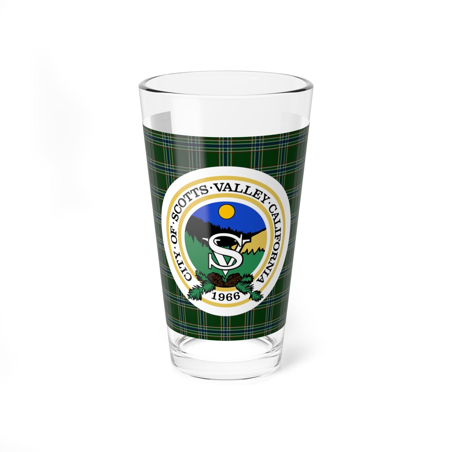 Flag of Scotts Valley California (United States) Pint Glass 16oz