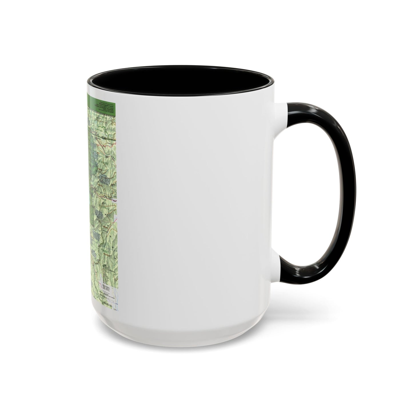 États-Unis - Yellowstone et Grand Teton 1 1989) (Carte) Tasse à café Accent