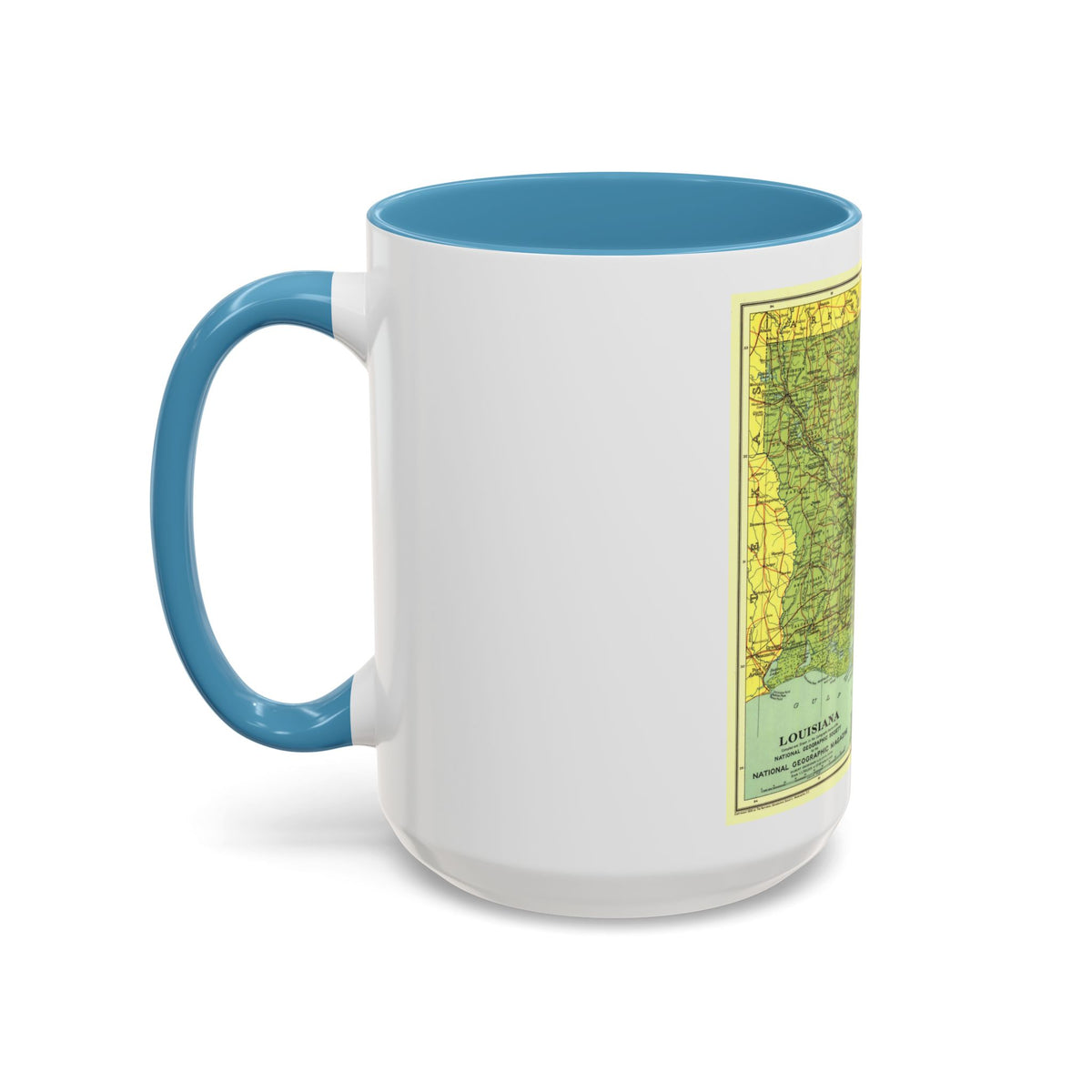 USA - Louisiana (1930) (Map) Accent Coffee Mug