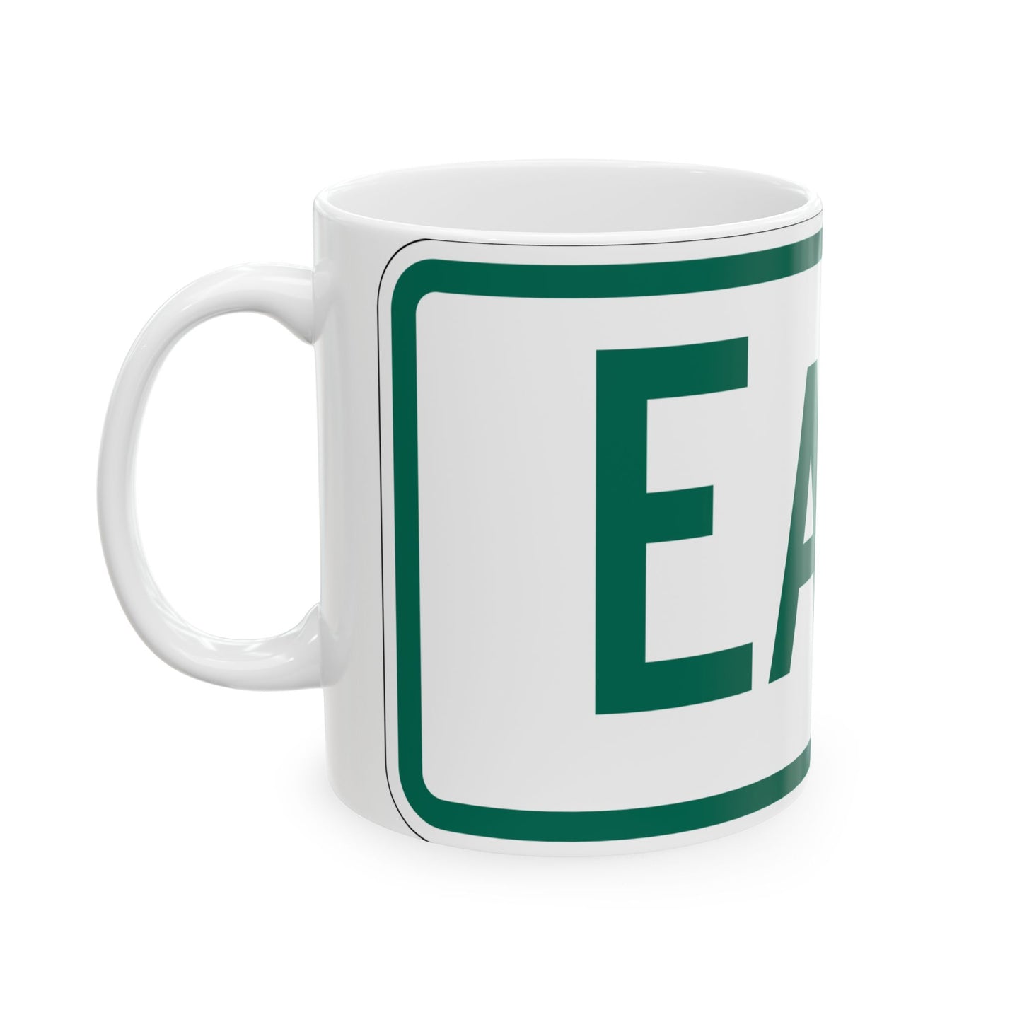 East plate Vermont (Vermont) (Road Sign) White Coffee Mug