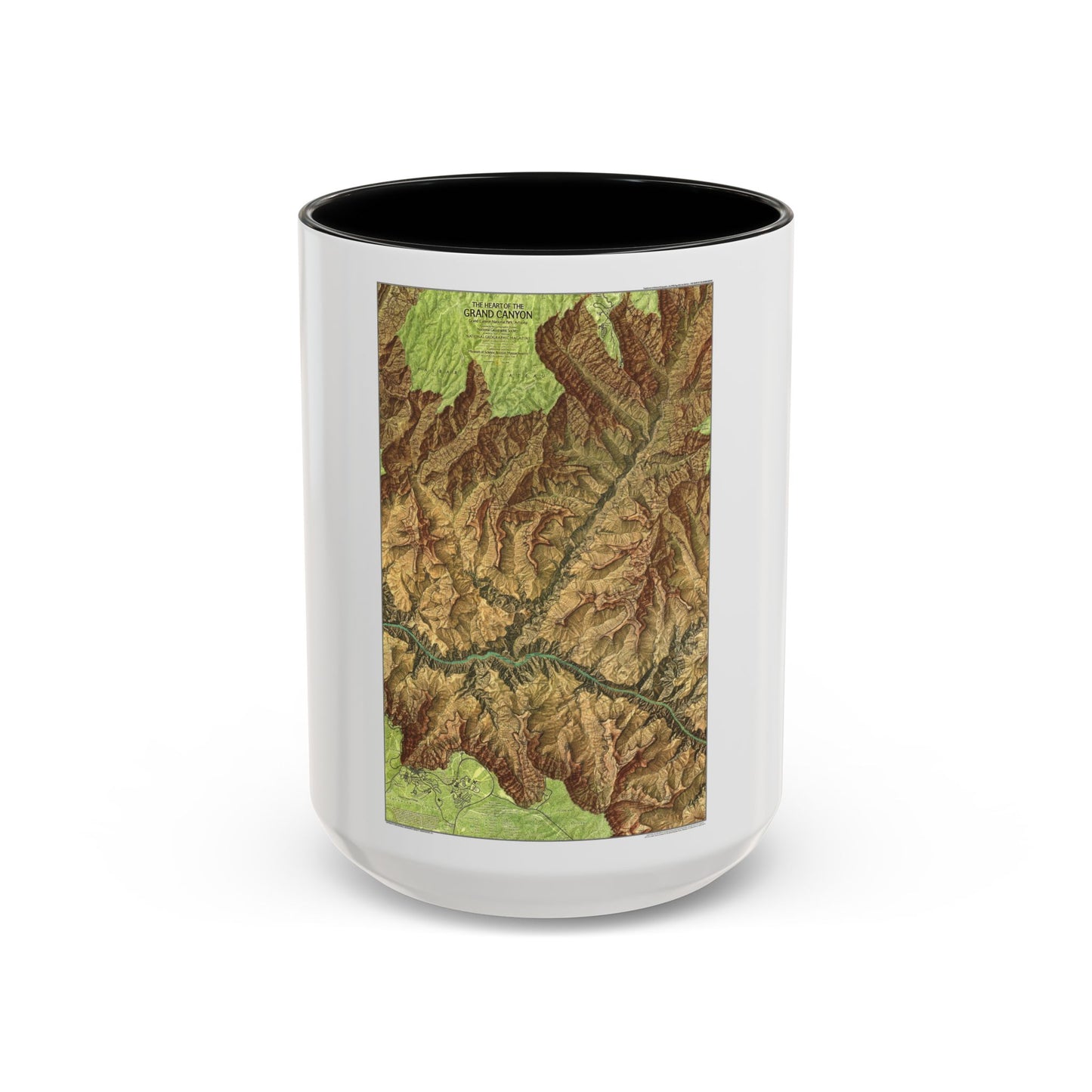 USA - Grand Canyon National Park, Arizona (1978) (Map) Accent Coffee Mug